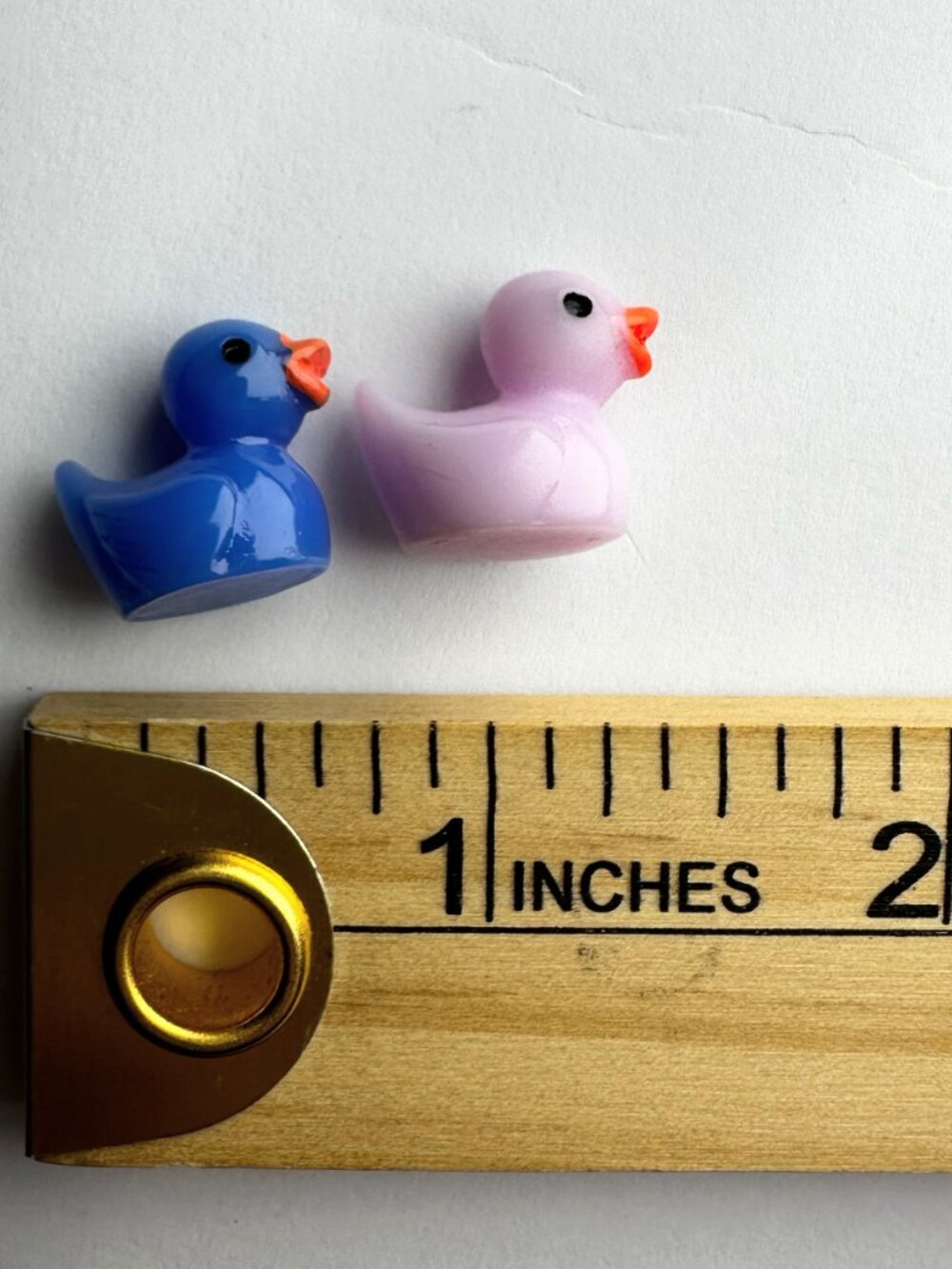 Miniature Glass Duck Figurines Set of 2 Blue and Pink Tiny Collectibles Decor - Picture 5 of 5